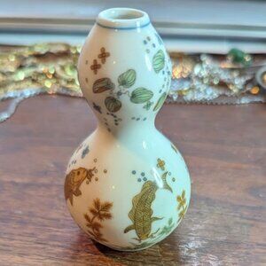 Miniature Gold Catfish Vase Japanese